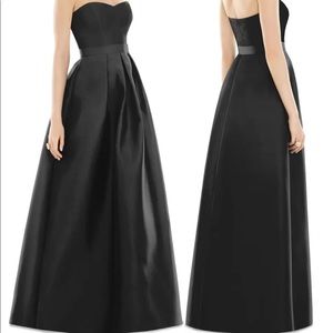 Alfred Sung Sweetheart A Line Black Dress Size 16